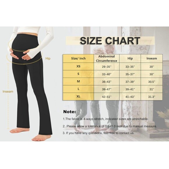 JOYSPELS  Maternity Leggings Black Size L New With Tags - Picture 8 of 10